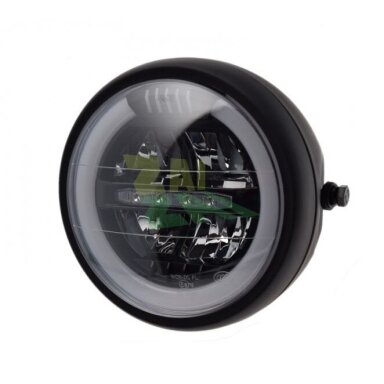UNIVERSALUS JUODAS PRIEKINIS ŽIBINTAS SU DAYLIGHT 174MM